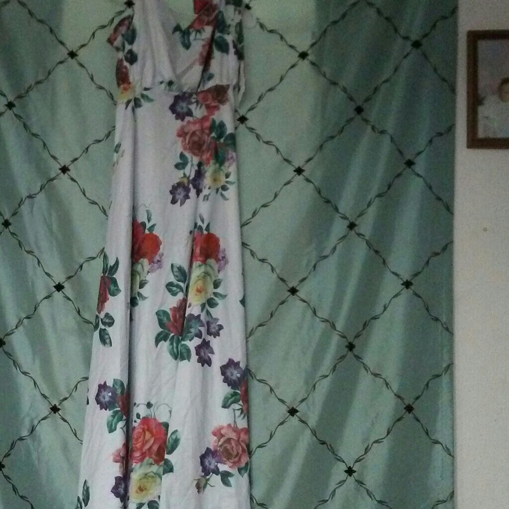 A floral maxi dress